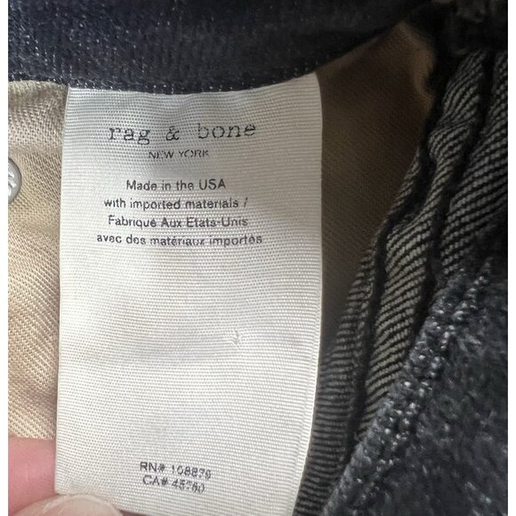 Rag & Bone Women Nina High Rise Ankle Cigarette Jeans size 27 Stretch Zipper - Picture 10 of 13